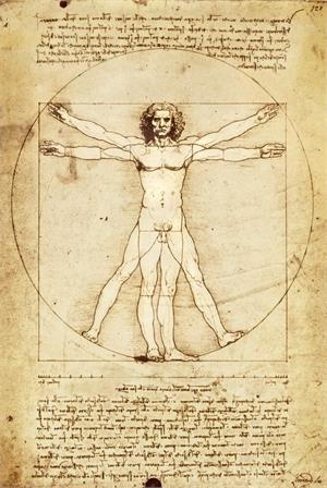 ''Leonardo Da Vinci Vitruvian Man POSTER - 24'''' x 36''''''
