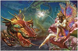 ''DRAGON's Dream & Fairy  - Poster - 36'''' X 24''''''