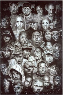 ''HIP HOP Collage Poster - 24'''' X 36''''''
