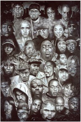 ''Hip Hop Collage POSTER - 24'''' X 36''''''