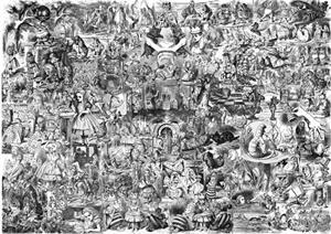 ''Alice In Wonderland Collage POSTER - 36'''' X 24''''''