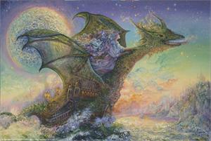 ''DRAGON Ship Poster - Josephine Wall - 24'''' X 36''''''