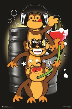 ''Funnel Monkeys POSTER - 24'''' X 36''''''