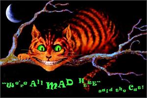 ''We're All Mad Here ''''Cheshire Cat - Alice In Wonderland'''' Blacklight Non-Flocked POSTER - 24'''' X 36