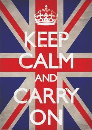 ''Keep Calm & Carry On - Union Jack - Giant POSTER - 39'''' X 55''''''