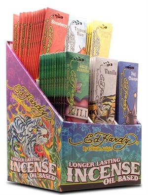 ''ED HARDY 10'''' Incense Pack - 72 Ct. Display''
