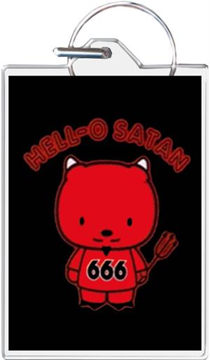 ''Hell-O Satan KEYCHAIN - 1.5'''' X 2''''''