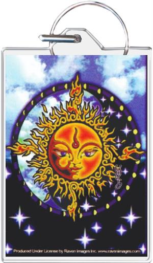 ''SUN Face - Mikio Kennedy Keychain - 1.5'''' X 2''''''