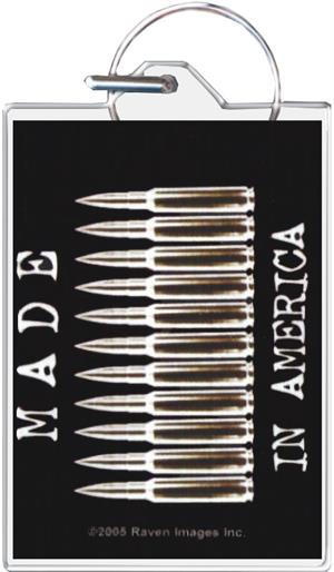 ''Made In America - Bullets KEYCHAIN - 1.5'''' X 2''''''