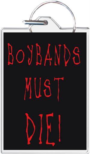 ''Boy Bands Must Die! KEYCHAIN - 1.5'''' X 2''''''