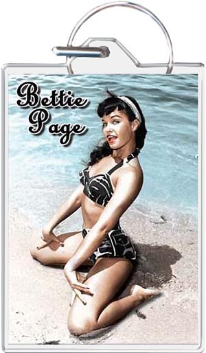 ''Bettie Page - Waves KEYCHAIN - 1.5'''' X 2''''''