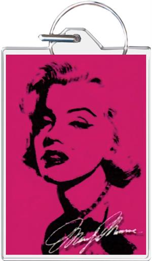 ''Marilyn Monroe Pink KEYCHAIN - 1.5'''' X 2''''''