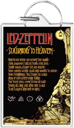 ''Led Zeppelin - Stairway To Heaven KEYCHAIN - 1.5'''' X 2''''''