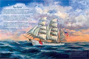 Sea Fevre (Poem) Educational POSTER 36x24