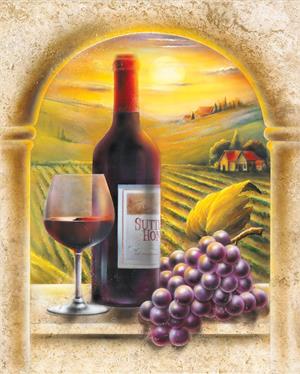 ''RED Wine - 16'''' X 20''''''
