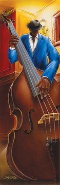 ''Jazz Iii Bass Slim Print By: Magrini - 12'''' X 36''''''