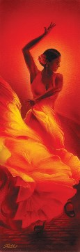 ''Flamenco Slim Print By: Magrini - 12'''' X 36''''''