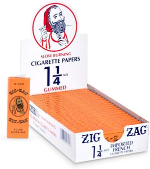 Zig-Zag French Orange ROLLING PAPERS 1 1/4 - 24 Booklet Box