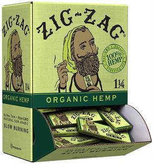 Zig-Zag Organic Hemp ROLLING PAPERS 1 1/4 - Promo Display (48 Booklets)