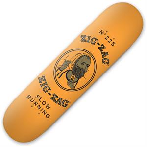 ''Zig-Zag French Orange Design 8'''' Skateboard Deck''