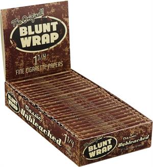 ''Blunt Wrap Classic Unbleached ROLLING PAPERS - 1 1/4'''' - 24 Pk/24Cs''