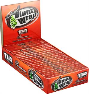 ''Blunt Wrap Original Orange ROLLING PAPERS - 1 1/4'''' - 24Pk/24Cs''