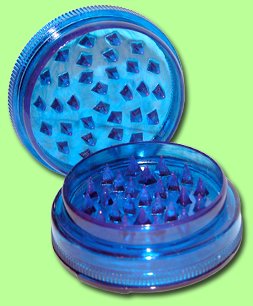 Plastic TOBACCO Grinder - Diamond Cut - Asst. Colors