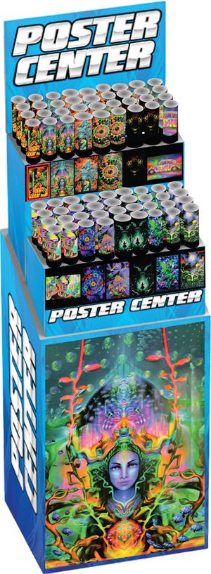Non-Flocked Blacklight POSTERs Pre-Pack Display - 72pc