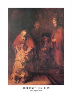 ''Prodigal Son by Rembrandt Mini POSTER - 11'''' X 14''''''