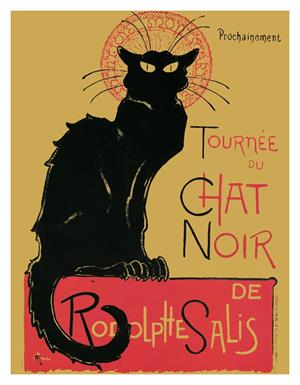 ''Chat Noir by Theophile Steinlen VINTAGE Advertising Mini Poster - 11'''' X 14''''''