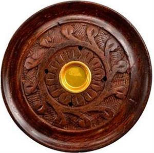 ''Engraved INCENSE Cone BURNER - Round - 4''''''