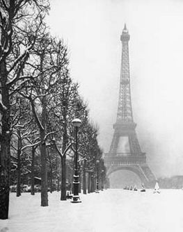 ''Paris In Snow - POSTER - 16'''' X 20''''''