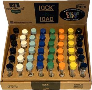 Lock-N-Load Chillum Display - 9mm - Colored CAPS - 48ct