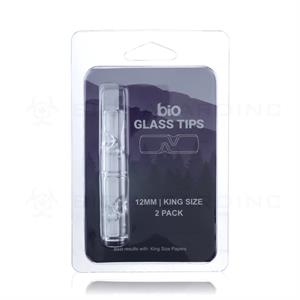 BIO GLASS Tips - 2 Poke - 12mm King Size - 100 Packs (2 per Pack)