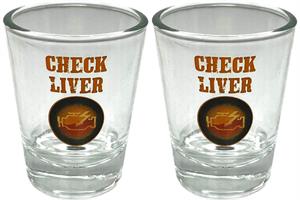 Check Liver - Shot Glass - 2 Piece Set