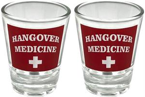 Hangover Medicine - Shot Glass - 2 Piece Set