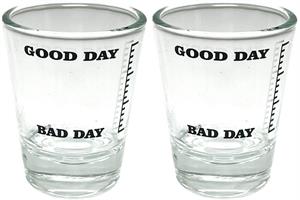 Good Day Bad Day Meter - Shot Glass - 2 Piece Set