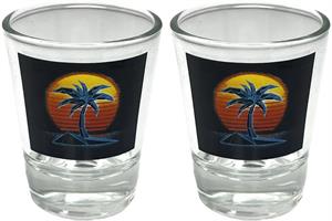 Neon Sunset - Shot Glass - 2 Piece Set