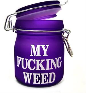 Neon Purple - My Fucking Weed Stash JAR - 5oz (3 pack)