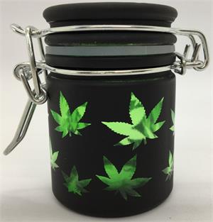 Green Leaves  Storage JAR - 3 Pack