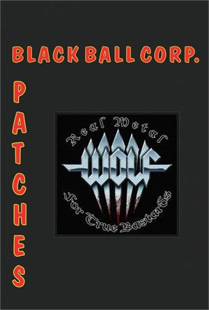 ''Wolf - Real Metal - 4'''' x 3.75'''' Printed Woven Patch''
