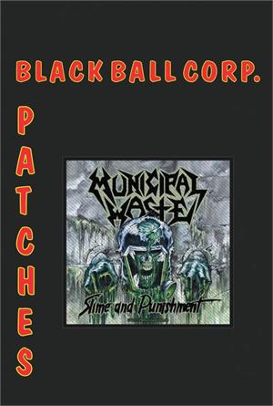 ''Municipal Waste - Slime And Punishment - 4'''' x 4'''' Printed Woven Patch''