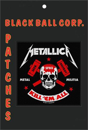 ''Metallica - Metal Militia 4'''' x 4'''' Printed Woven Patch''