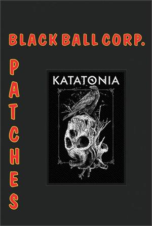 ''Katatonia - Crow SKULL - 2.75'''' x 4'''' Printed Woven Patch''