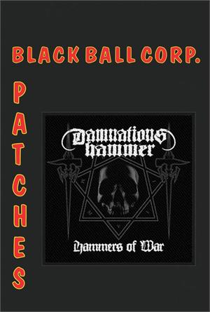 ''Damnation's HAMMER - HAMMER of War - 4'''' x 3.75'''' Printed Woven Patch''