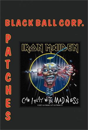 ''Iron Maiden - Can I Play With Madness - 4'''' x 4'''' Printed Woven Patch''