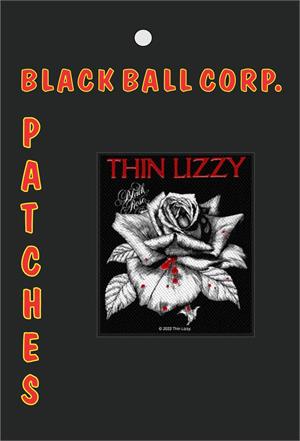 ''Thin Lizzy - Black Rose  3'''' x 4'''' Printed Woven Patch''