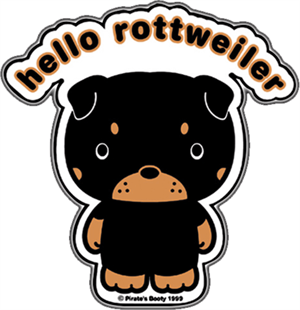 Hello Rottwieler - Sticker - CLOSEOUT