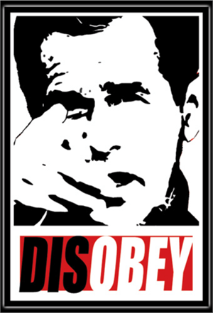 Disobey Bush - Sticker - CLOSEOUT