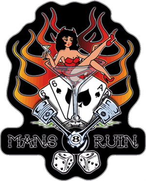 Man's Ruin - Sticker - CLOSEOUT